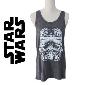 Star Wars v FifthSun Sugar Skull Halloween Storm Trooper Tank Top L. New w/o Tag